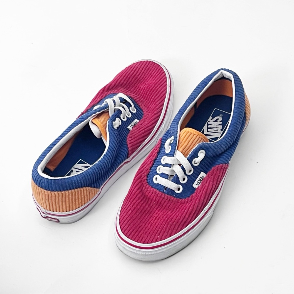 VANS ERA Primary Colors Corduroy Lace Up Low Top Unisex Shoes Women’s Size 8